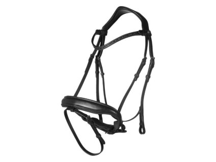 Uzdečka HKM Ira se švédským nánosníkem black FULL