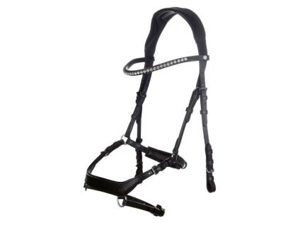 Uzdečka HKM Pro Anatomic s anatomickým nánosníkem black COB