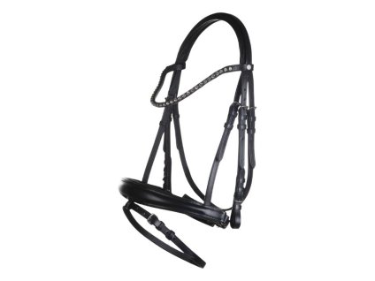 Uzdečka HKM Bella se švédským nánosníkem black FULL
