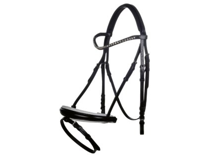 Uzdečka HKM Flora se švédským nánosníkem black PONY