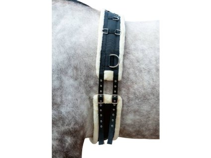 Lonžovací obřišník HKM Comfort Teddy black/nature PONY