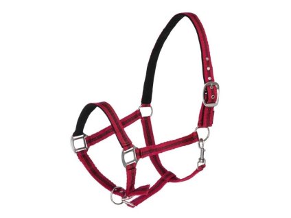 Ohlávka COVALLIERO Mustang červená/černá PONY