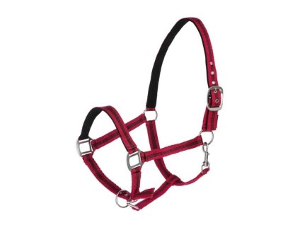 Ohlávka COVALLIERO Mustang červená/černá COB