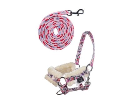 Ohlávka s vodítkem HKM pro Hobby Horse flower