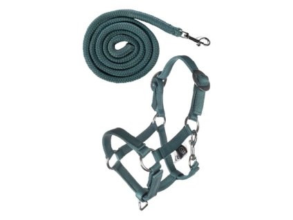 Ohlávka s vodítkem HKM Basic pro Hobby Horse turquoise