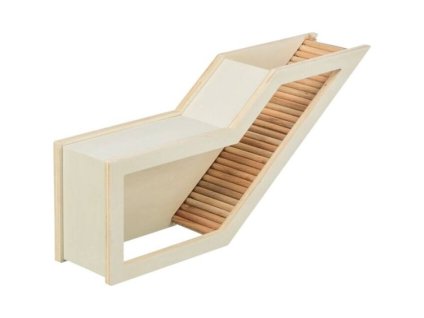 TRIXIE Pozorovací box s tunelem přírodní dřevo 36x17cm