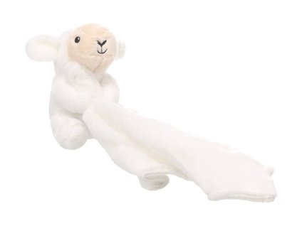 Hračka FLAMINGO plyš - Zapu ovečka s dečkou bílá 35x38x14cm