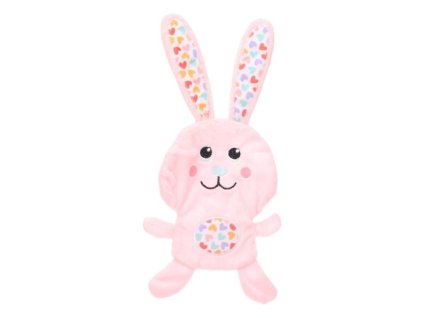 Hračka FLAMINGO plyš - Puppy Koro králík růžový 13x2x28cm