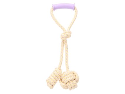 Hračka FLAMINGO polyester - Joanie přetahovadlo s madlem fialové 35,5x12x8cm (260g)