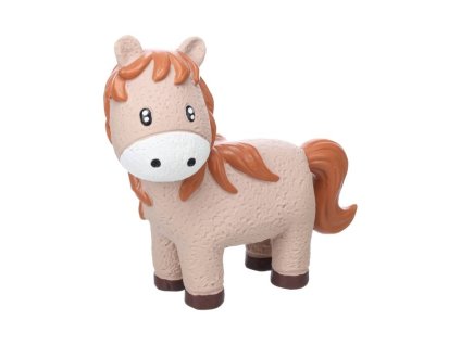Hračka FLAMINGO latex - Paano kůň hnědý 14x5,5x13cm