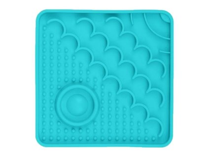 LICKIMAT Catster lízací podložka tyrkysová 15x15cm