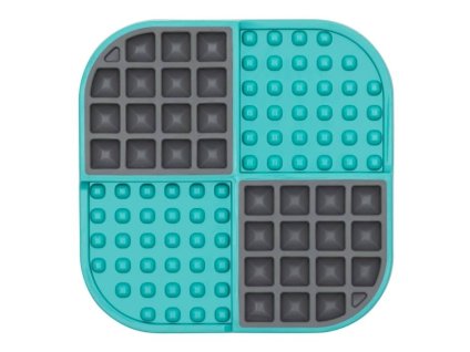 LICKIMAT Slomo lízací podložka tyrkysová 20x20cm