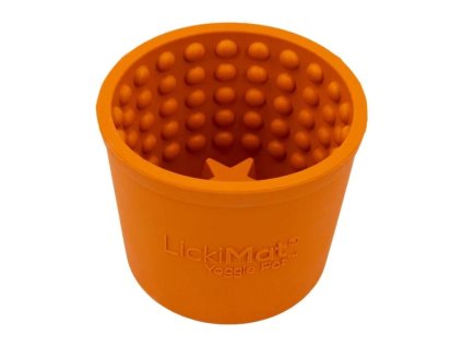 LICKIMAT Yoggie Pot lízací kelímek oranžový 10x9cm