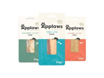 APPLAWS Steak přírodní filet tuna, mackerel and salmon 12x30g (multipack)