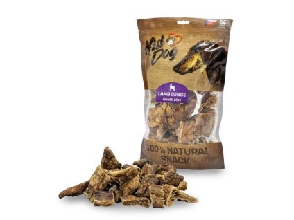 KIDDOG 100 % Natural Snack jehněčí plíce (2-4cm) 300g