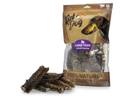 KIDDOG 100 % Natural Snack jehněčí žaludek (12cm) 300g