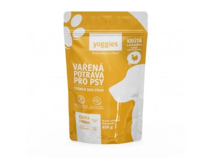 YOGGIES vařená potrava pro psy krůta s pohankou 6x650g