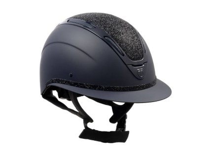 Bezpečnostní helma EQUESTRO Apocalypse s kamínky navy/navy (M)