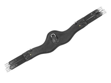 Podbřišník EQUESTRO anatomický kožený černý 125cm