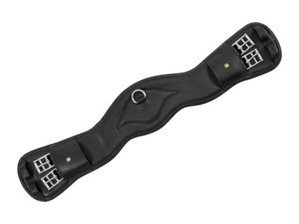 Drezurní podbřišník EQUESTRO anatomický kožený černý 55cm