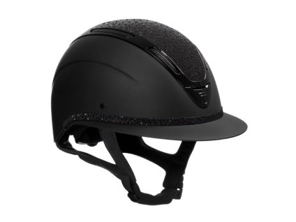 Bezpečnostní helma EQUESTRO Apocalypse s kamínky black/black (L)