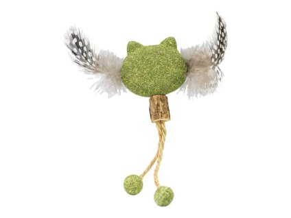 Hračka pro kočky HIPHOP catnip - Catnipová kočička s peříčky 15cm