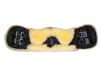 Drezurní podbřišník HKM s pravým beránkem black/nature 65cm