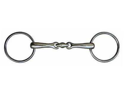 Udidlo stihlo HKM Bradoon dvakrát lomené 145mm/14mm