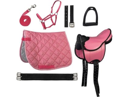 HKM Dětský kompletní set pro shetlandské poníky Lucy pink