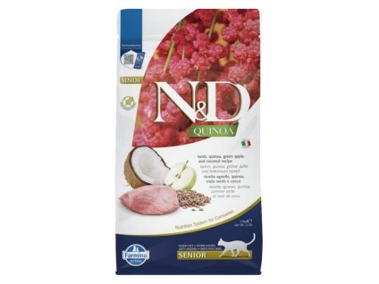 N&D Grain Free Quinoa Cat Senior Lamb, Green Apple & Coconut 1,5kg
