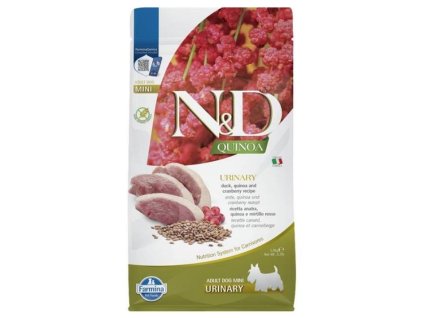 N&D Grain Free Quinoa Dog Adult Mini Urinary Duck & Cranberry 1,5kg