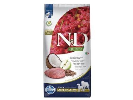 N&D Grain Free Quinoa Dog Adult Medium/Maxi Senior Lamb, Green Apple & Coconut 7kg