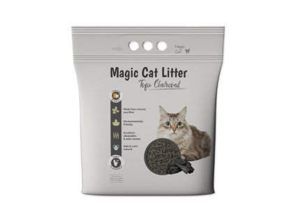 Podestýlka MAGIC CAT Litter Tofu dřevěné uhlí 2,7kg (6l)