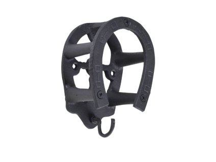 Litinový věšák na uzdečky HKM Horse Shoe black