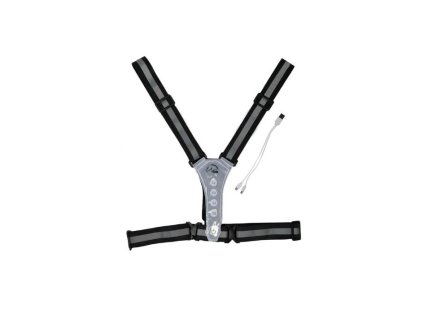 HKM Reflexní LED kříž pro děti black/silver