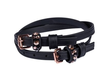 Ostruhové řemínky HKM Rosegold Glamour black