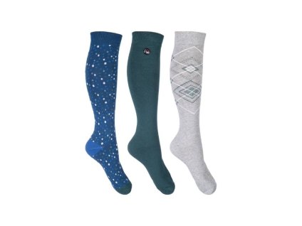 Podkolenky HKM Florida 3 pack navy/petrol (35-38)