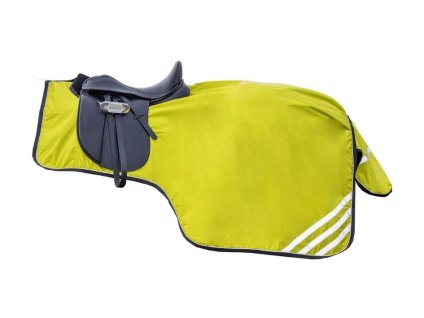 Nepromokavá bederní deka HKM s fleece neon yellow 165cm