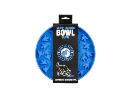 Protihltací miska a lízací podložka KIWI WALKER Paw 2v1 Maxi modrá 24cm