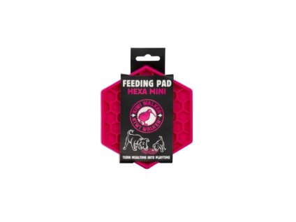 Lízací podložka KIWI WALKER Hexa Mini růžová 14x12cm