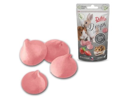 DAFIKO Drops snack pro hlodavce jahoda 75g