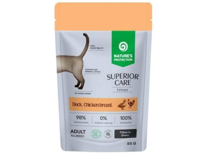 Kapsička NATURE´S PROTECTION Cat Superior Care Urinary kachna a kuře 85g
