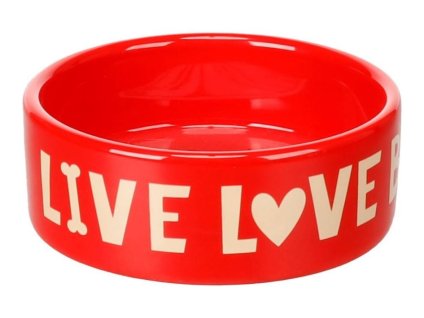 Miska keramická FLAMINGO Liloba červená 20x8cm (1,6l)