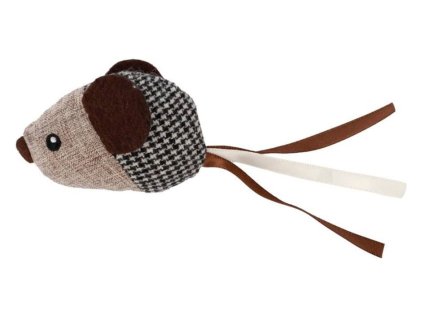 Hračka pro kočky FLAMINGO - Brali myš hnědá 16x6x5cm