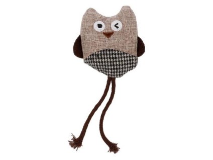 Hračka pro kočky FLAMINGO - Brali sova hnědá 7x2,5x16cm