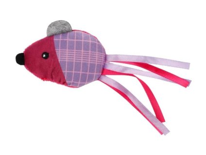 Hračka pro kočky FLAMINGO - Prali myš fialová 16x6,5x2,7cm