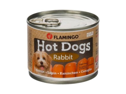 FLAMINGO Hot Dogs králičí 120g (12ks)