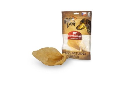 KIDDOG 100 % Natural Snack hovězí ucho přírodní (20cm) 55-60g