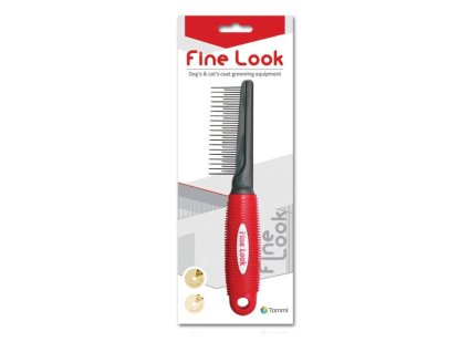 Hřeben TOMMI kombinovaný červený 5x21cm