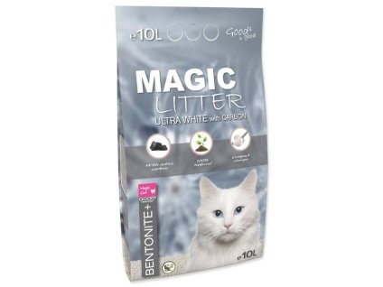 Podestýlka MAGIC CAT Litter Bentonite Ultra White with Carbon (10 l) 9kg